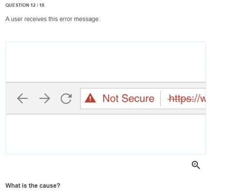 A user receives this error message not secure - Choose one answer: A.) Have a shared database that allows both applications to read and write to the tables to share the data instead of having to communicate B.) Use asynchronous messaging to send and receive messages between each microservice C.) Abandon the microservice architecture so no interaction is needed D.) Create a third service to ...